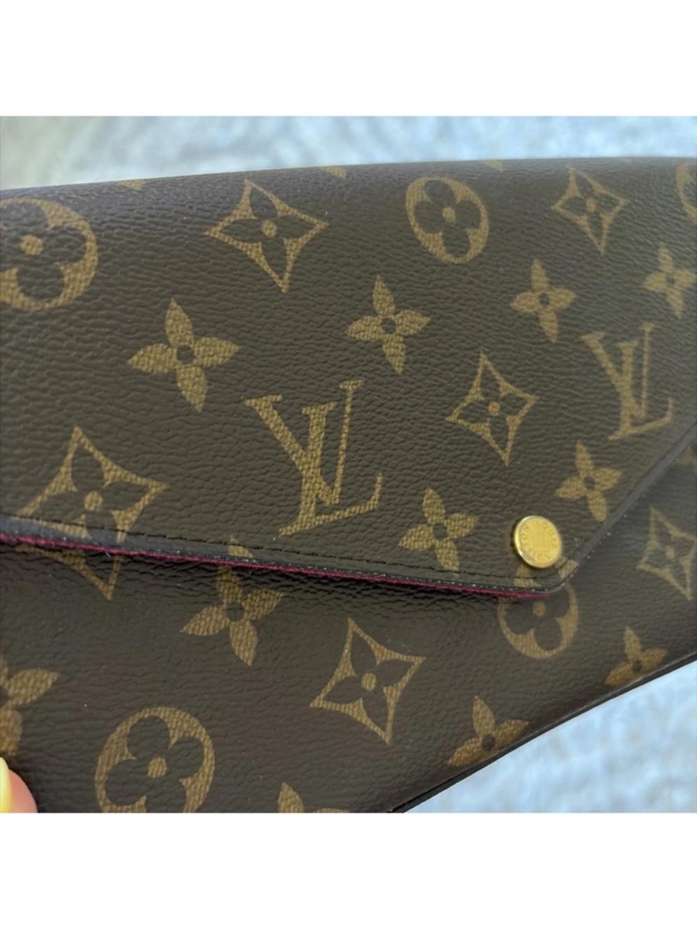 Louis Vuitton Monogram Pochette Felicie Chain Crossbody Bag Clutch GHW Authentic - Picture 3 of 10
